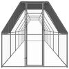 vidaXL Jaula gallinero de exterior de acero galvanizado 2x12x2 m