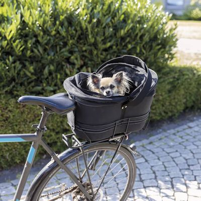 TRIXIE Cesta trasera de bicicleta para mascotas negro 29x42x48 cm