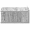 vidaXL Mesita de noche flotante madera contrachapada gris 40x30x15cm