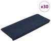 vidaXL Alfombrilla autoadhesiva escalera 30 uds azul 65x24,5x3,5 cm