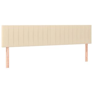 vidaXL Cabeceros tela crema 160x5x78/88 cm