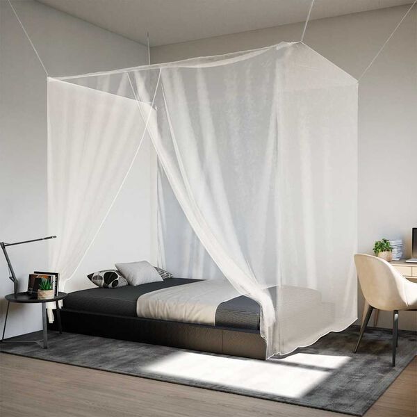 vidaXL Mosquitera colgante 156 malla blanca 220x100x150 cm