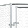 vidaXL Perrera de exterior acero galvanizado plateado 6x6x2 m