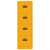 vidaXL Mueble archivador 2 pcs Amarillo Mostaza 44 x 50 x 106.5 cm