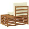 vidaXL Sof&aacute; modular de exterior con coj&iacute;n Natural 91 x 63 x 73 cm