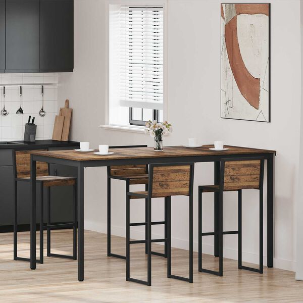 vidaXL Mesa de barra de pie Madera de ingenier&iacute;a