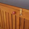 vidaXL Banco de almacenaje con coj&iacute;n madera maciza de acacia 148 cm