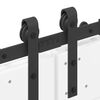 vidaXL Kit de herrajes para puertas correderas acero negro 366 cm