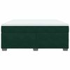 vidaXL Cama box spring con colch&oacute;n terciopelo verde oscuro 180x200 cm