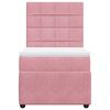 vidaXL Cama box spring con colch&oacute;n terciopelo rosa 90x200 cm
