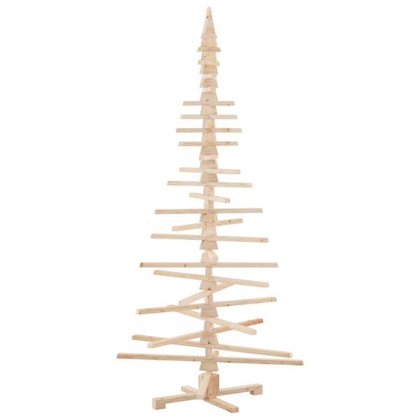vidaXL &Aacute;rbol de Navidad de madera de adorno madera maciza pino 210 cm