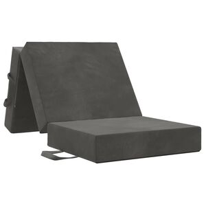 vidaXL Sof&aacute; Cama Plegable 90 x 63 x 45 cm Gris oscuro