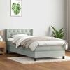vidaXL Cama box spring con colch&oacute;n terciopelo gris claro 80x210 cm