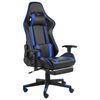 vidaXL Silla gaming giratoria con reposapi&eacute;s PVC azul