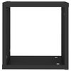 vidaXL Estante cubo pared 4 uds negro 30x15x30 cm