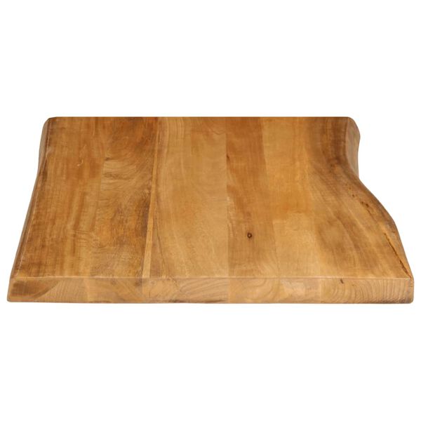 vidaXL Tablero de mesa borde natural madera maciza mango 80x60x3,8 cm