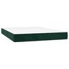 vidaXL Cama box spring con colch&oacute;n terciopelo verde oscuro 140x190 cm