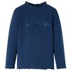 Camiseta infantil de manga larga azul marino 104