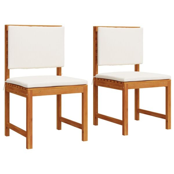 vidaXL Silla de jardín sin brazos 2 pcs Marrón 50 x 50 x 91cm
