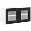 vidaXL Armario de vidrio para pared LUCCA Roble Negro 80 x 31 x 40 cm