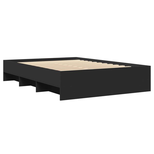 vidaXL Estructura de cama madera de ingenier&iacute;a negra 120x200 cm