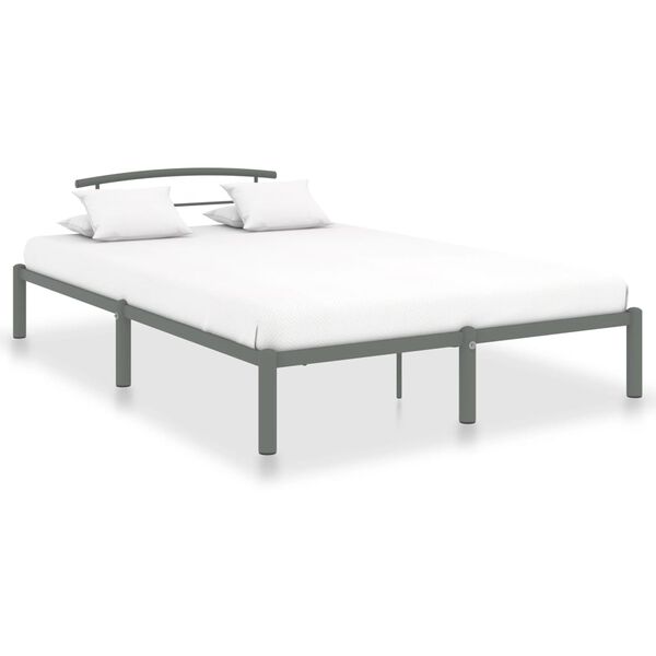 vidaXL Estructura de cama sin colchón metal gris 120x200 cm