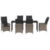 vidaXL Conjunto de Comedor de Jard&iacute;n 7 pcs Gris rat&aacute;n sint&eacute;tico
