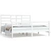 vidaXL Estructura de cama sin colch&oacute;n madera maciza blanco 180x200 cm