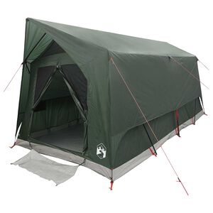 vidaXL Tienda de campa&ntilde;a tipo t&uacute;nel Verde ej&eacute;rcito 8 personas