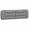 vidaXL Cabecero de cama acolchado Hvar tela gris claro 180 cm