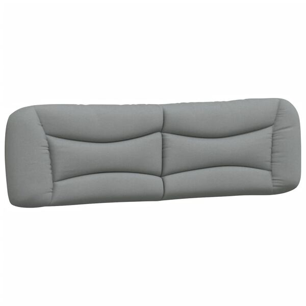 vidaXL Cabecero de cama acolchado Hvar tela gris claro 180 cm