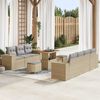 vidaXL Conjunto de sof&aacute; de jard&iacute;n 10 pcs Beige rat&aacute;n sint&eacute;tico