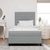 vidaXL Cama tipo Box Spring con colch&oacute;n Gris Claro 120 x 190 cm tela
