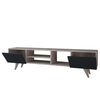 Homemania Mueble para TV Dore negro y nogal 160x29,7x40,6 cm