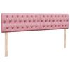 vidaXL Estructura cama otomana con colch&oacute;n terciopelo rosa 160x200 cm