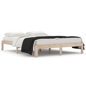 vidaXL Estructura de cama doble sin colch&oacute;n madera maciza 150x200 cm