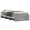 vidaXL Estructura de cama con estante Gris Hormig&oacute;n 80 x 200 cm