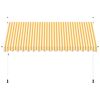 vidaXL Toldo manual retr&aacute;ctil 400 cm naranja y blanco a rayas