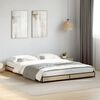 vidaXL Estructura cama madera ingenier&iacute;a metal roble Sonoma 135x190 cm