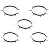 vidaXL Abrazadera de Aerador de C&eacute;sped con Picos 5 pcs Negro &Oslash; 300 mm