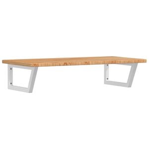 vidaXL Estante de lavabo de pared de acero y madera maciza de roble
