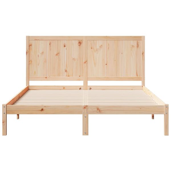 vidaXL Cama extralarga sin colchón madera maciza 140x210 cm