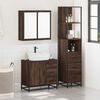 vidaXL Set de muebles baño 3 pzas madera contrachapada roble marrón