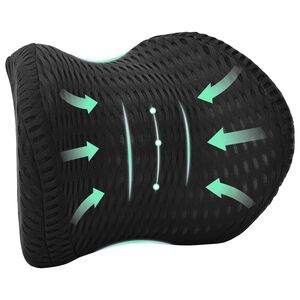 vidaXL Almohada cervical Negro Espuma Viscoel&aacute;stica