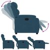 vidaXL Sill&oacute;n reclinable de terciopelo azul