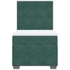 vidaXL Cama box spring con colch&oacute;n terciopelo verde oscuro 80x200 cm