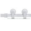 vidaXL Kit herrajes para puertas correderas de acero blanco 183 cm
