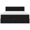 vidaXL Estructura cama otomana colchón terciopelo negro 140x200cm