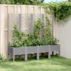 vidaXL Jardinera con enrejado PP gris claro 160x40x142 cm