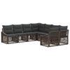 vidaXL Conjunto de sof&aacute;s de jard&iacute;n 8 uds. 8-N&uacute;mero de plazas Gris